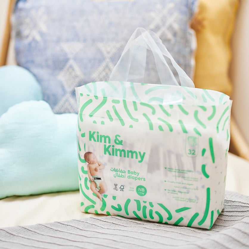 Kim & Kimmy - New Born Diapers, up to 5kg, Qty 32