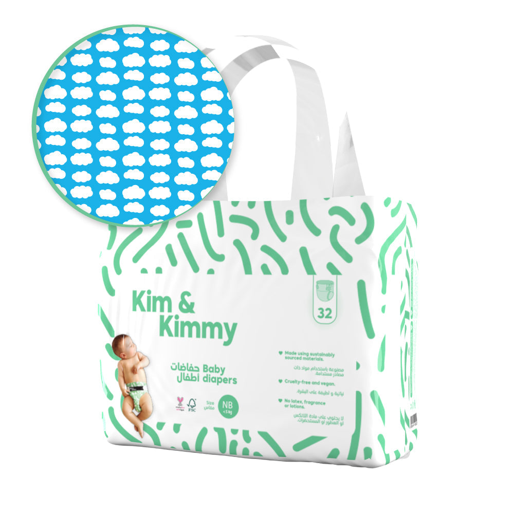 Kim & Kimmy - New Born Diapers, up to 5kg, Qty 32
